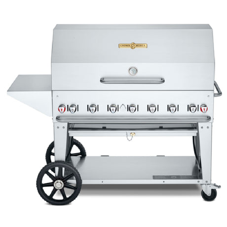 Crown Verity CV-MCB-48-SI BULK-PKG Mobile Outdoor Charbroiler LP Gas 46" X 21" Grill Area