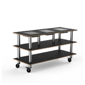 Steelite MGCMLD18MSXW Modular Triple Warming Unit Marble Brushed Stainless Steel Casters 208v