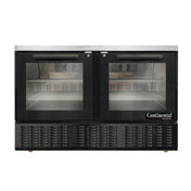 Continental Refrigerator UC48SNGD-B Undercounter Refrigerator Shallow Depth 48"W