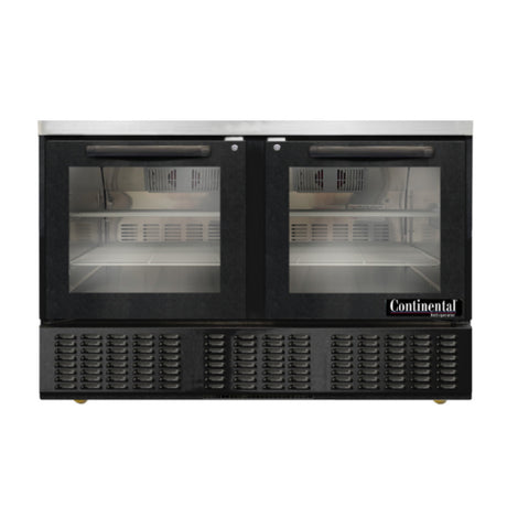 Continental Refrigerator UC48SNGD-B Undercounter Refrigerator Shallow Depth 48"W