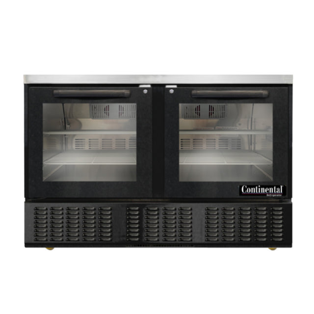 Continental Refrigerator UC48SNGD-B Undercounter Refrigerator Shallow Depth 48"W