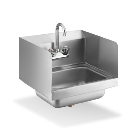 Steel Works Stainless SWHS-12-SP Space Saver Hand Sink 15-3/4" X 12" X 13"H 20ga/304 Stainless Steel