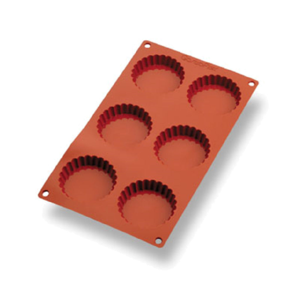 Matfer 257926 Gastroflex® Fluted Tart Mold 6 Per Sheet 3-1/8"L X 3/4"H Fluted Tarts