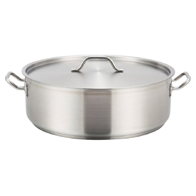 Winco SSLB-30 Premium Brazier 30 Qt. 19-3/4" Dia. X 6"H