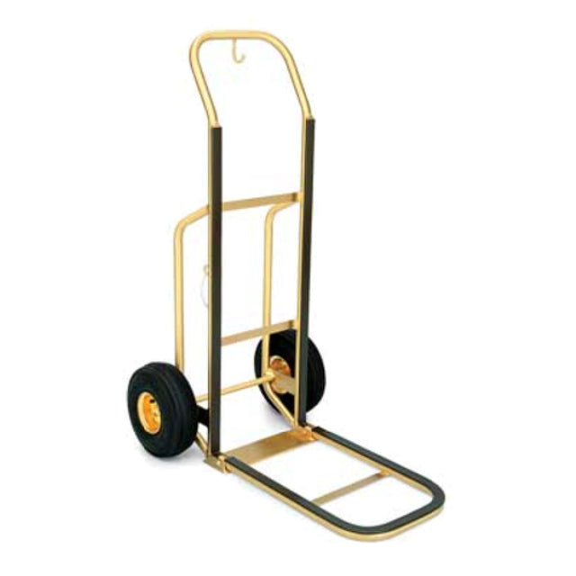 Forbes Industries 1555-B Bellman's Handtruck 23-1/2"L Fold-up Dropnose 1" Brushed Brass Tube