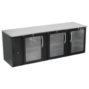 Victory VBB94HC-FG-B - Back Bar Refrigerator, Food Rated, Three-section