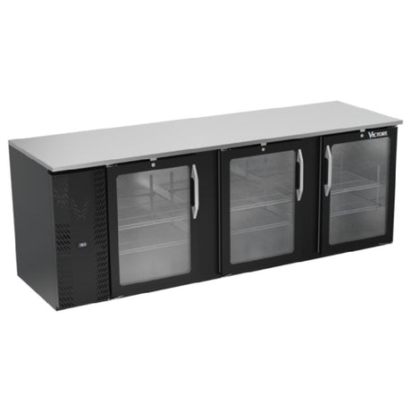Victory VBB94HC-FG-B - Back Bar Refrigerator, Food Rated, Three-section