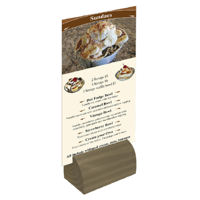 Menu Solutions WDBLOCK-CURV Wood Block 3"W X 1-1/4"D X 2"H Rectangular Footprint