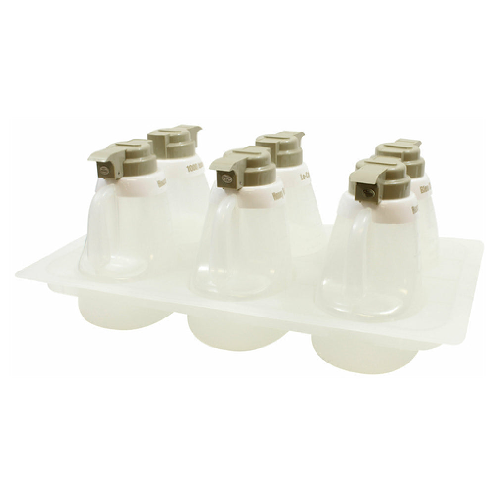 Tablecraft 484 Salad Dressing Dispenser Set Includes (1) 20-5/8" X 12-5/8" Plastic Tray