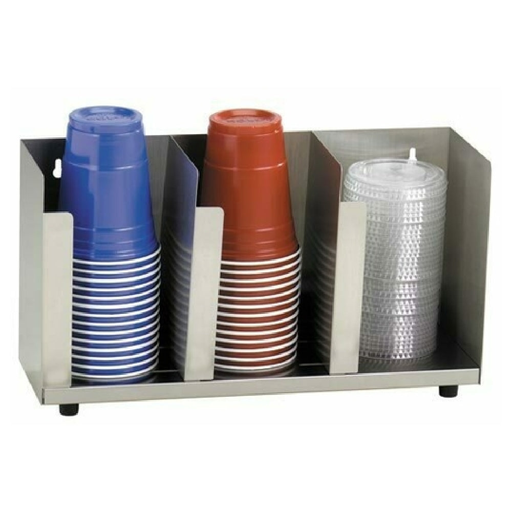 Dispense Rite CTLD-15 Lid/Cup Organizer Adjustable 3 Section