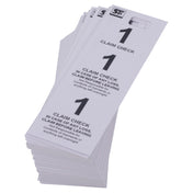 Stanton Trading 3GCR-WHITE Coat Room Check Cardboard Triplicate Tickets White