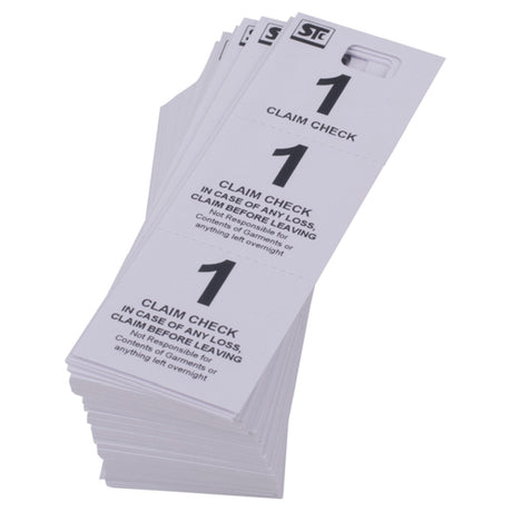 Stanton Trading 3GCR-WHITE Coat Room Check Cardboard Triplicate Tickets White
