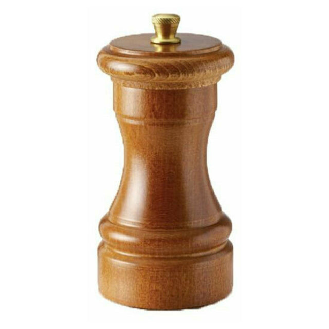 Omcan 43665 (43665) TRE SPADE Pepper MIll 10 Cm (4") Tall Dark Italian Beech Wood Finish