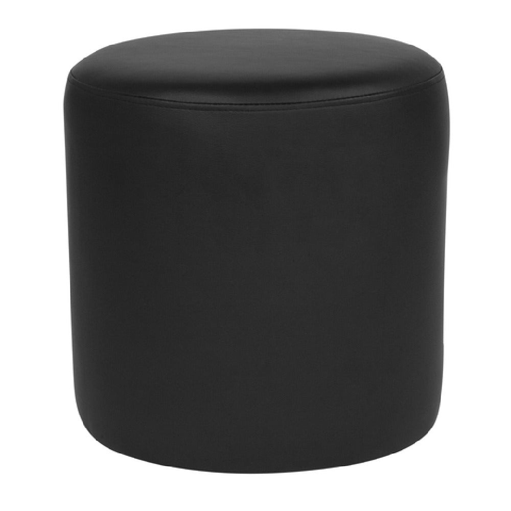 Flash Furniture QY-S10-5001-1-BKL-GG Barrington Ottoman/Pouf 15-3/4" Dia X 16-1/4"H