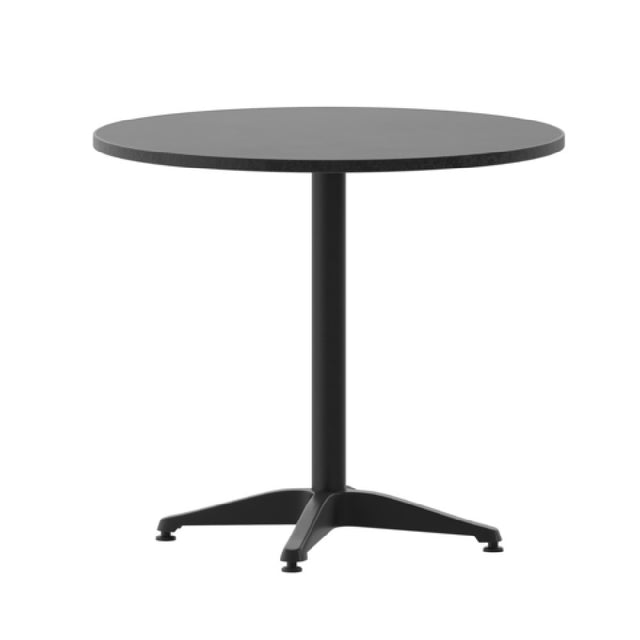 Flash Furniture TLH-052-3-BK-GG Mellie Table 31-1/2" Dia. X 27-1/2"H Round