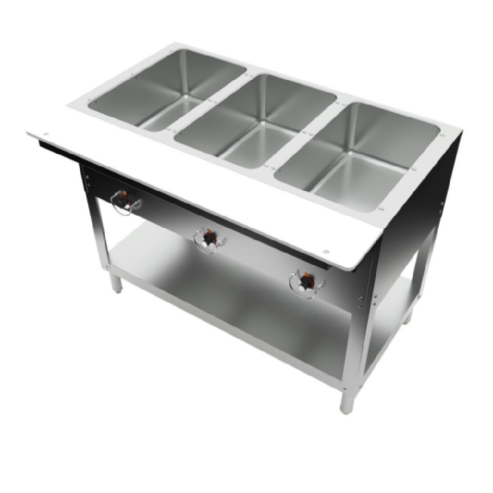 BK Resources ST-SW-3 Steam Table Electric 3-pan Open Well Design