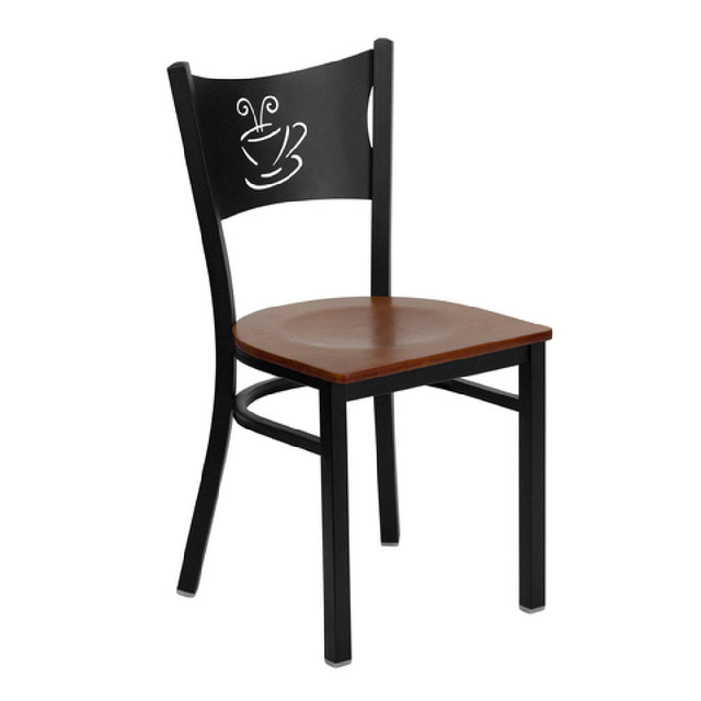 Flash Furniture XU-DG-60099-COF-CHYW-GG Hercules Series Restaurant Chair Metal Back With Coffee Cutout