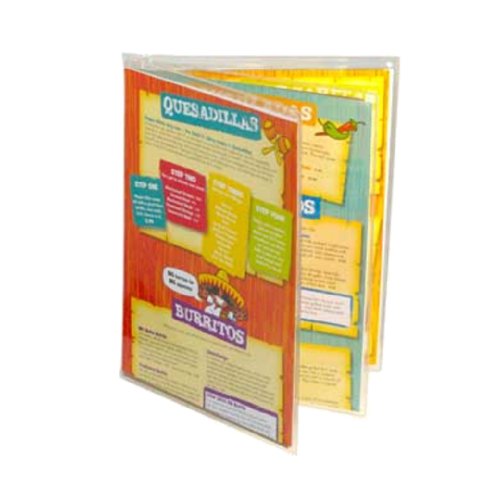 Menu Solutions CHS-600C Menu Jacket Holds 8-1/2" X 11" Inserts Triple Booklet With 6 Views