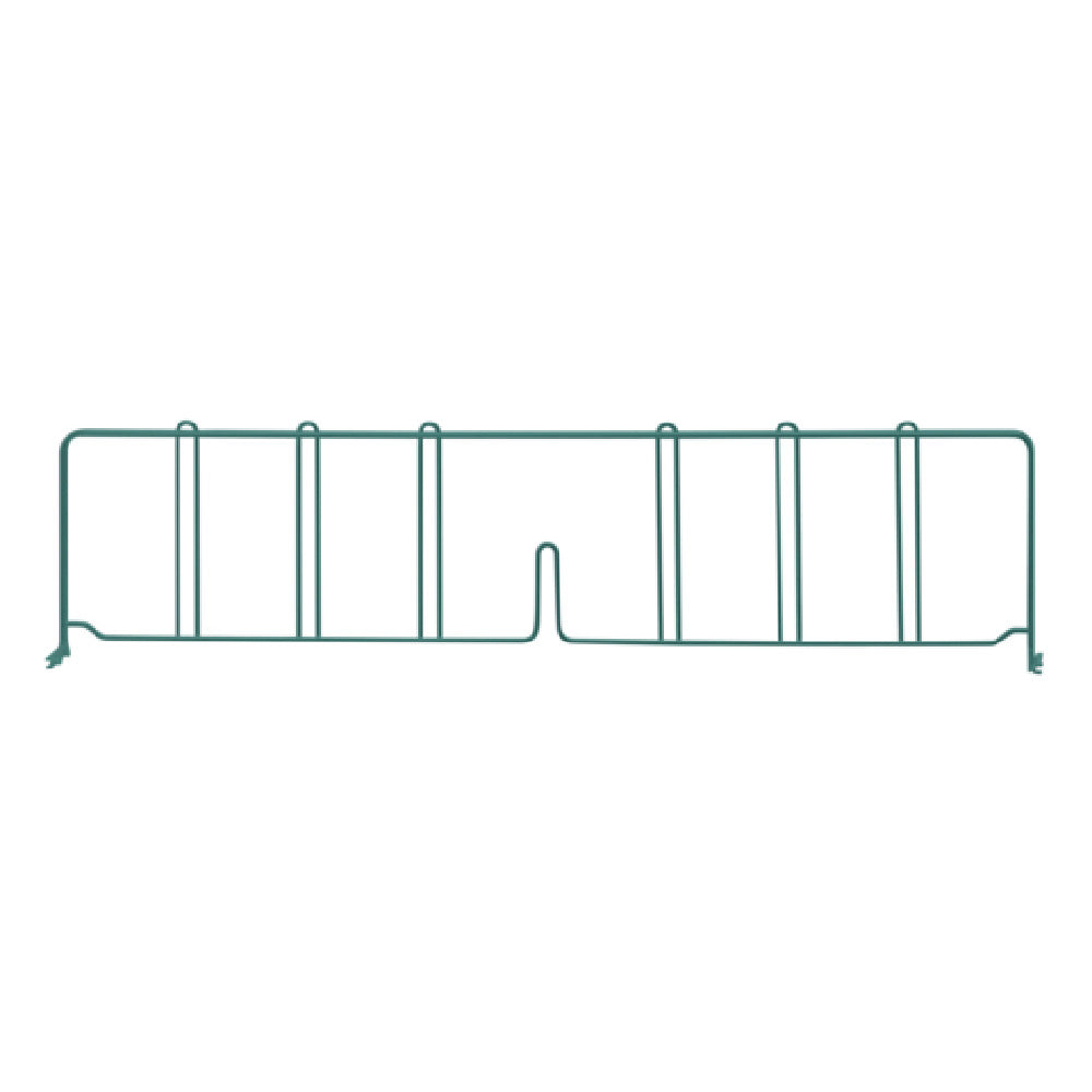 Quantum DIV30P Wire Shelf Divider 30"D X 8"H Green Epoxy Antimicrobial Finish