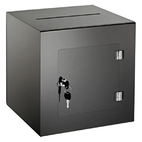 Alpine Industries ADI637-02-4-BLK Suggestion Box 12" X 12" X 12"H Rear Door