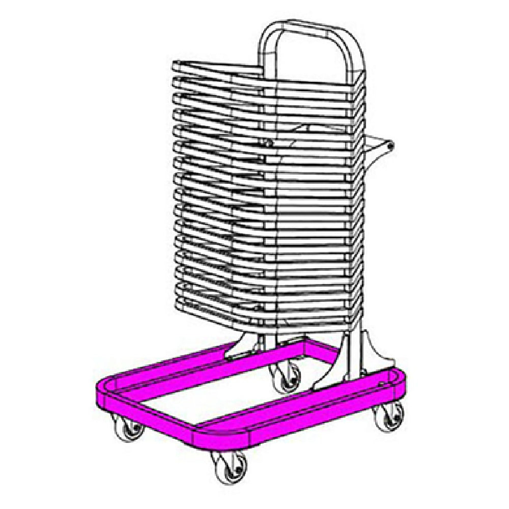 Steelite MGSSCTPS0901 Mogogo Buffet Solutions Clix/Polo Horizontal Frame For Round/square Top Transfer & Storage Carts