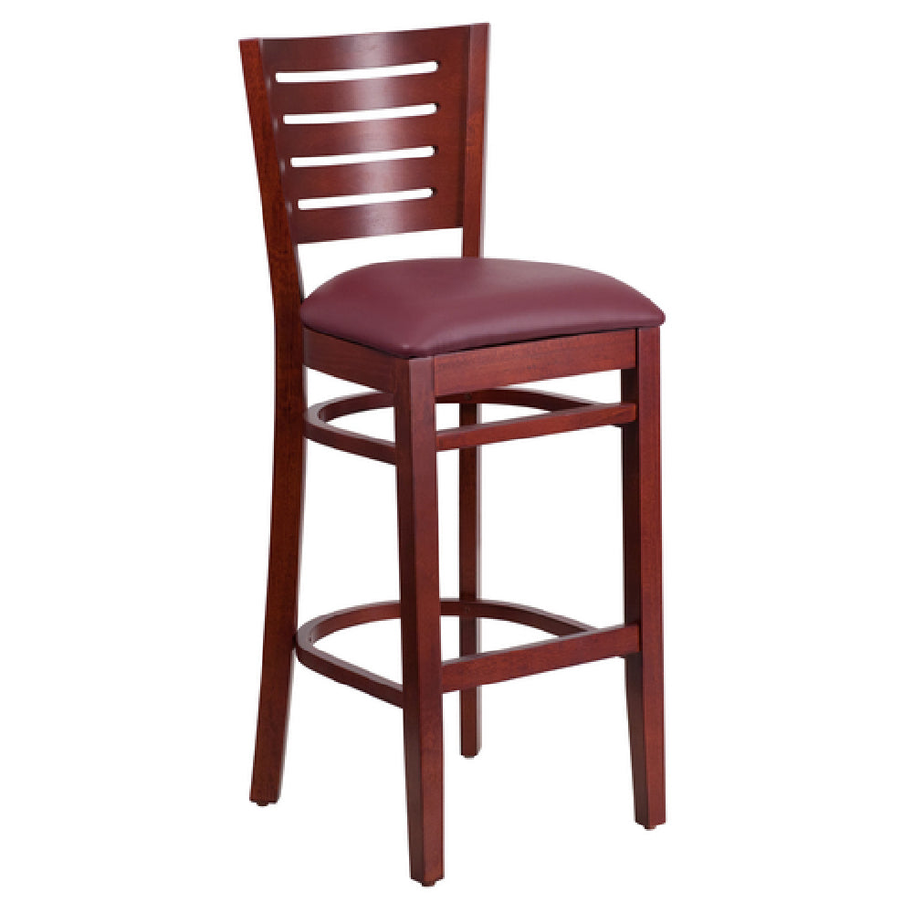 Flash Furniture XU-DG-W0108BBAR-MAH-BURV-GG Darby Series Bar Stool Wood Slat Back