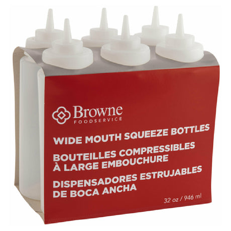 Browne Foodservice 57803300 Squeeze Bottle 32 Oz. Wide Mouth