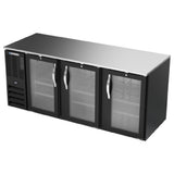 Beverage Air BB78HC-1-G-B - Refrigerated Back Bar Storage Cabinet, Three-section