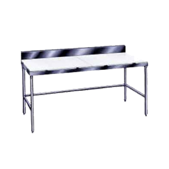 Advance Tabco TSPS-305 Poly-Top Work Table 60"W X 30"D 5/8" Thick Poly-Vance© Top With 6"H Stainless Steel Backsplash