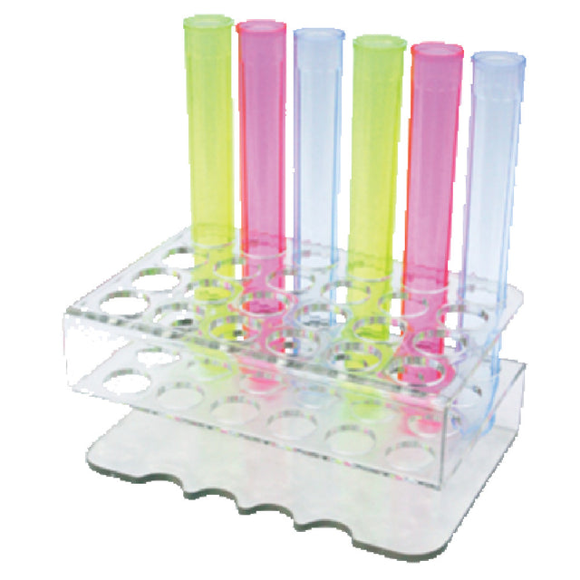 Bar Maid/Glass Pro CR-1600 Shooter Tube Rack 24 Holes Clear