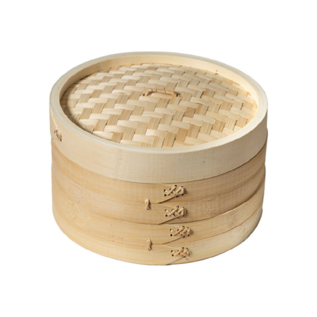 Winco J26-0013 Bamboo Steamer Baskets 10" 2-tier