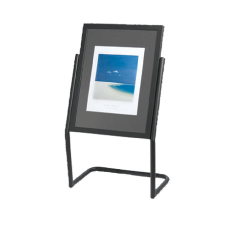 Aarco P-15BK Broadcaster Display Stand 22"W X 30"H Frame (25" X 48" OA) Menu/poster Holder