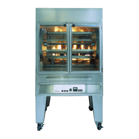 Hickory Industries Inc. N/5.7E Electric Batch Rotisserie Oven 7 Spit Cooking Chamber W/ Computer Controls. 28-42 Chicken Capacity Featuring Double Rotation Planetary Drum System