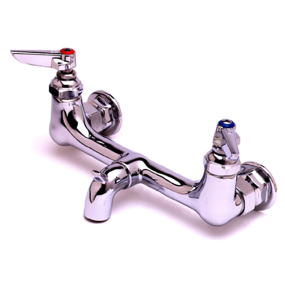 T&S Brass B-0672-POL Service Sink Faucet 8" Centers 4-5/16" From Wall To Center Of Outlet