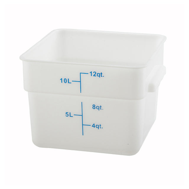 Winco PESC-12 Storage Container 12 Qt. 11" X 12-1/2" X 8-1/4"H