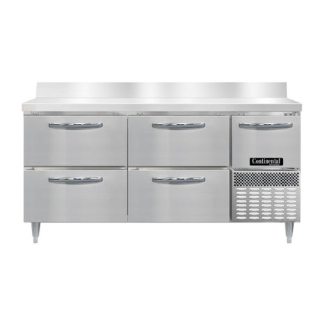 Continental Refrigerator DRA68NSSBS-D Designer Line Refrigerated Base Worktop Unit