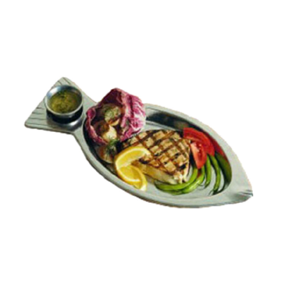 Bon Chef 5038PWHT Fish Server 7" X 15-1/4" Oval