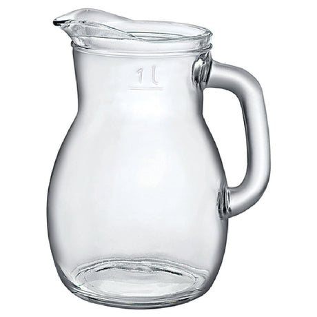 Steelite 4971Q691 Pitcher 10-1/8 Oz. (with 8-1/2 Oz. Pour Line) (H 4-5/8" M 3-1/8" T 2-7/8" B 2-5/8") Bormioli Rocco