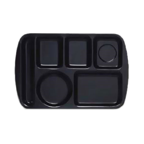 GET Enterprises TL-151-BK School & Cafeteria Tray 14-5/8" X 9-3/4" 6 Compartments