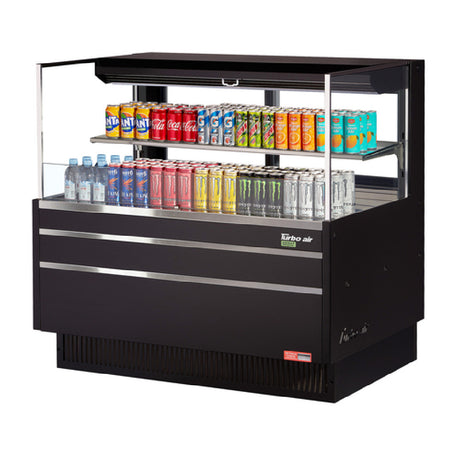 Turbo Air TOM-48L-UFD-W(B)-2S-N Horizontal Open Display Merchandiser Low-profile