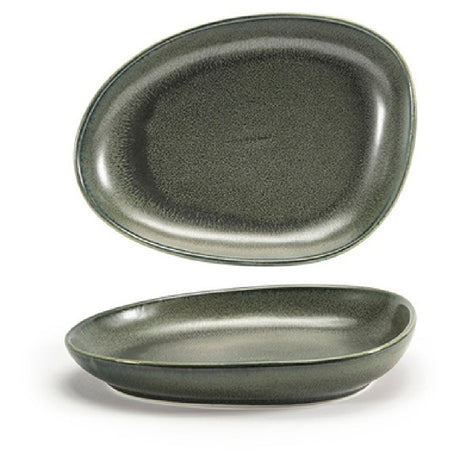 FOH DSP032DGP23 Kiln® Plate 8" X 6" X 1" Oval