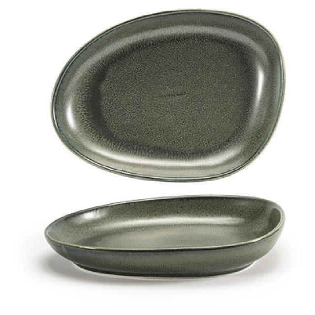 FOH DSP032DGP23 Kiln® Plate 8" X 6" X 1" Oval