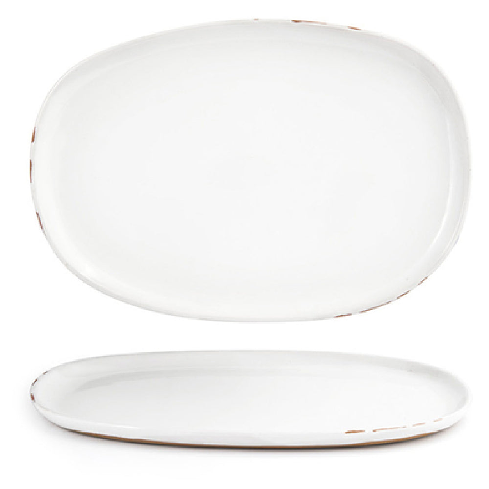 FOH DOS033WHP21 Artefact™ Plate 13" X 9" Oval