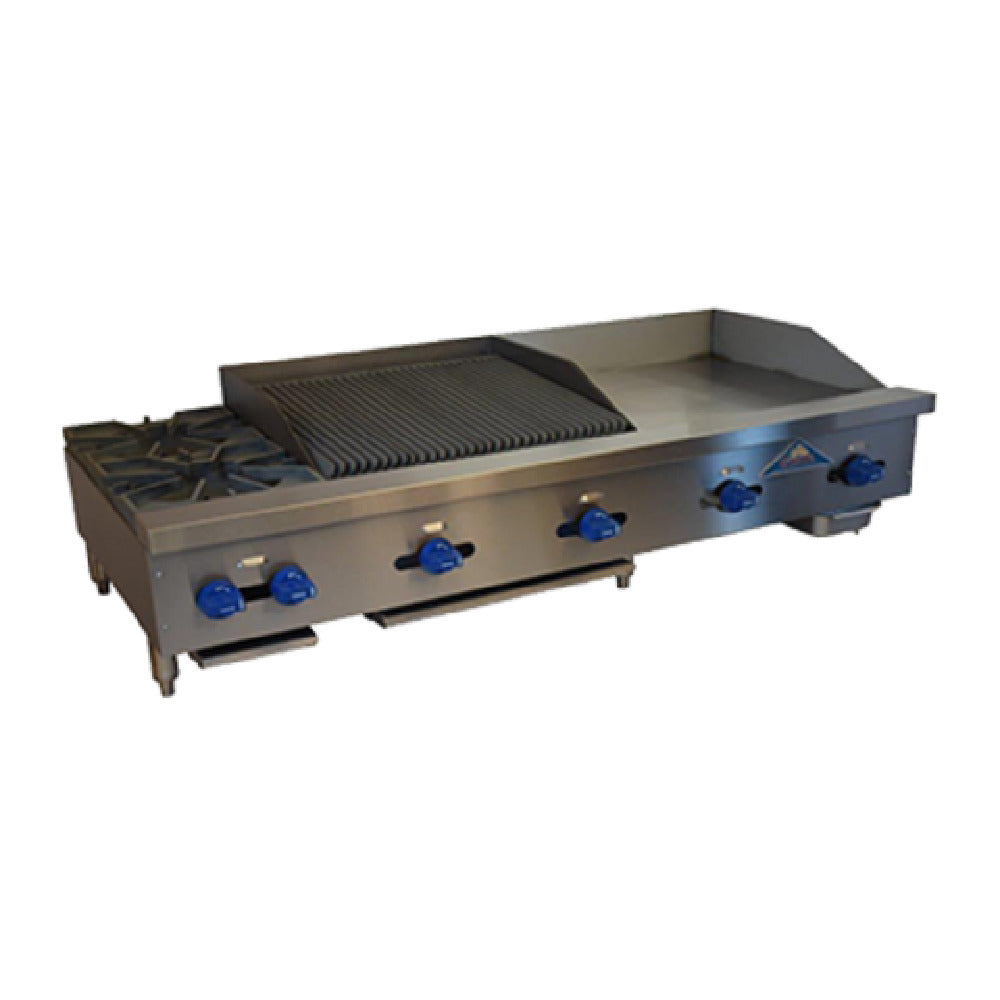 Comstock-Castle FHP72-30-2.5RB Hotplate/Char-Broiler/Griddle Combination Countertop