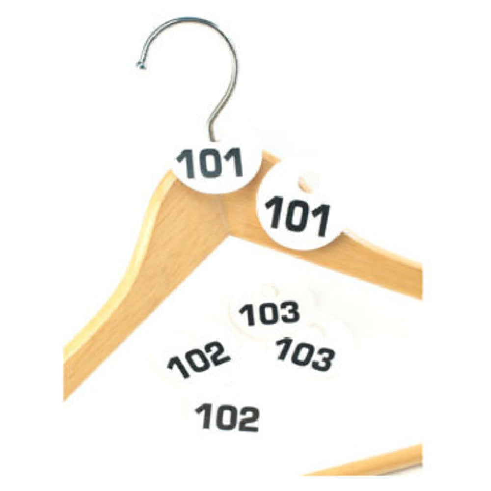 Cal Mil 869-1 Coat Check Tags 1-1/2" Dia. #101 To #200 (2 Each Of The Number Sequence)