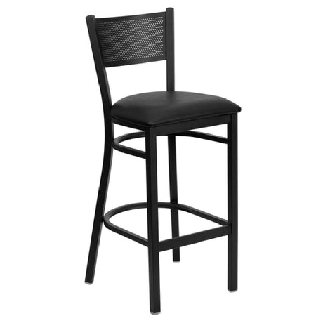 Flash Furniture XU-DG-60116-GRD-BAR-BLKV-GG Hercules Series Restaurant Bar Stool