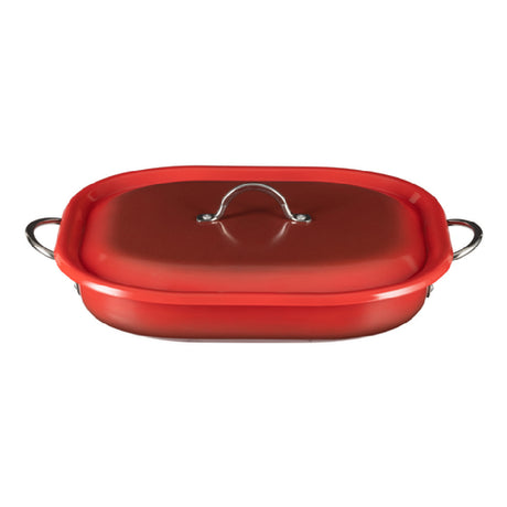 Bon Chef 73023-OM-CR Country French X Ombre Roasting Pan 5 Qt 15" X 11" X 2 7/8"