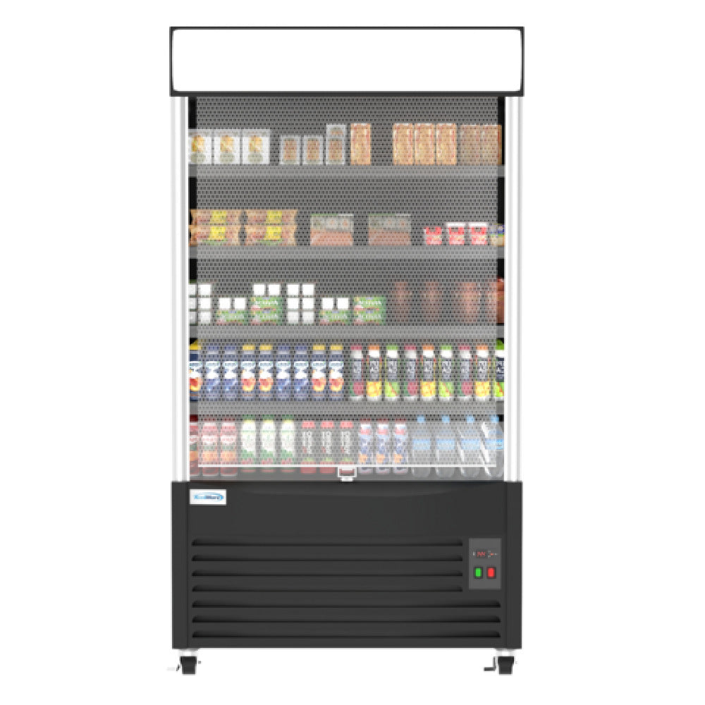 Koolmore CDA-25C-BK Grab And Go Open Air Merchandiser Self Contained Refrigeration