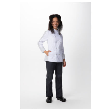 Chef Works CBN01W-WHT-S Women's Mojave Chef Coat Double Breasted Long Sleeves