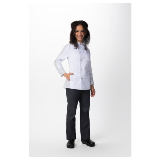 Chef Works CBN01W-WHT-XS Women's Mojave Chef Coat Double Breasted Long Sleeves